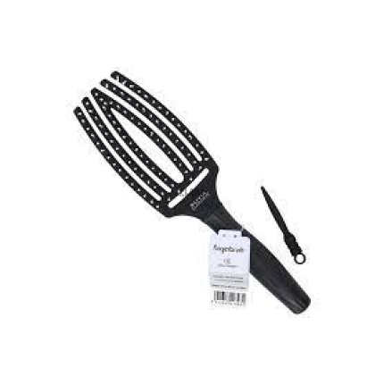 Olivia Garden - FingerBrush - Combo - Medium - Trinity editie - Zwart/Zilver